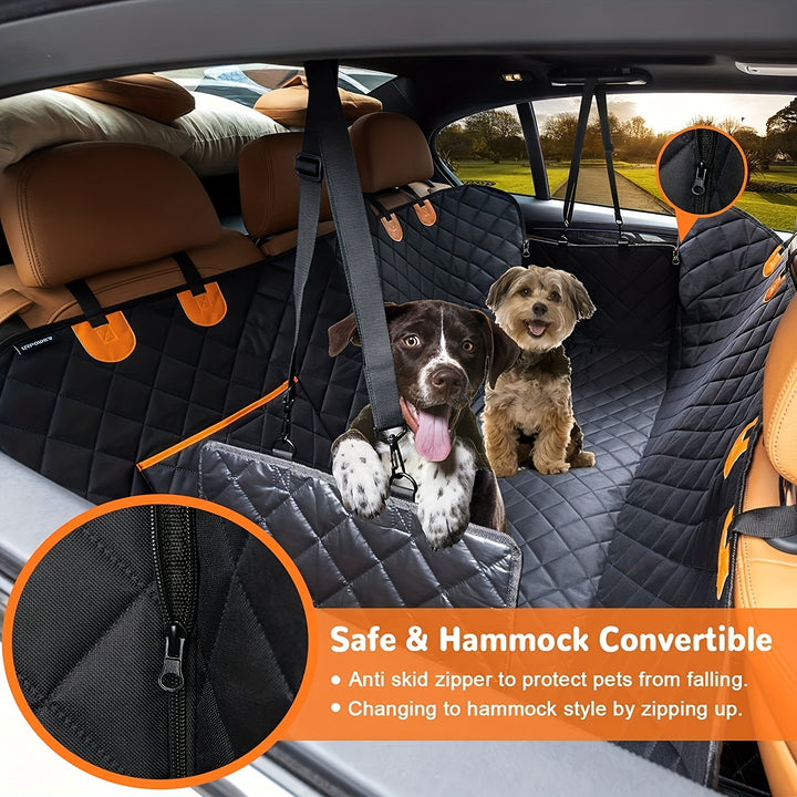 100% Waterproof 600D Heavy Duty Dog Seat Cover, Scratch Proof Nonslip Durable Soft Pet Back Seat Covers For Cars Trucks And SUVs, Christmas Gift Hammock Car Seat Cover