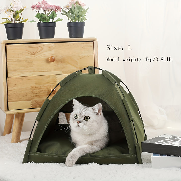 Soft and Comfortable Cozy Pet Tent - Solid Color Sleeping Nest for Cats and Dogs - Christmas Gift