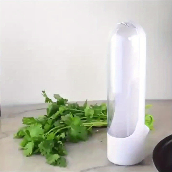 [1/2pcs Fresh Herb Preservation Pod] 1/2pcs Vegetables Preservation Pod Herb Preservation Vegetables Fresh Coriander Container Suitable For Refrigerator, Keep Bottle Herb Preservation, For Mint Refrigerator Storage, Keep Gree