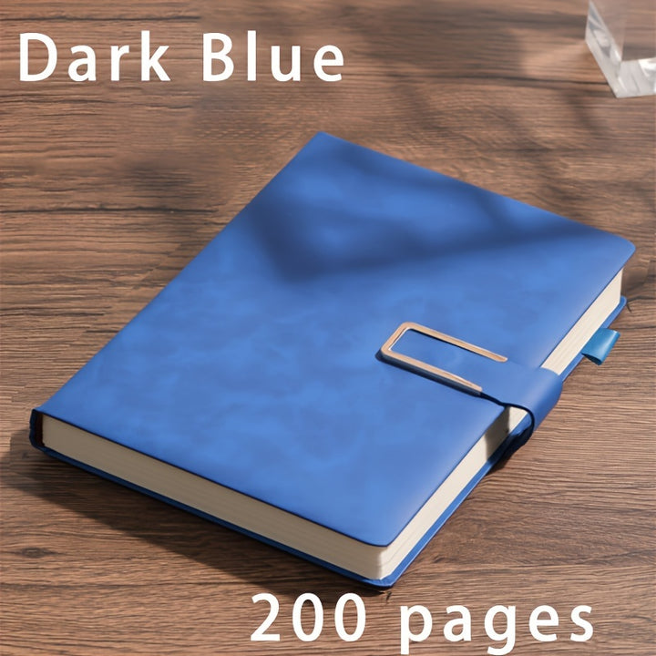 A5 Leatherbound Notebook with Personalized Soft Cover - Vintage Style for Business Meetings and University Life with Bookmark