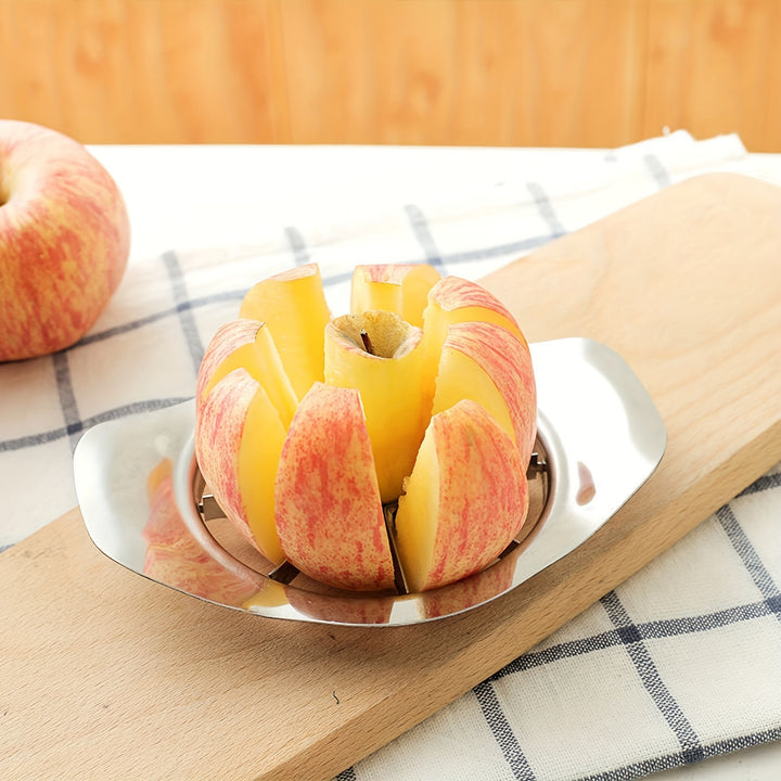 [Customer Favorite] Stainless Steel Apple Slicer & Corer - Reusable Kitchen Gadget for Perfect Fruit Slices, Ideal for Dorms & Home Use