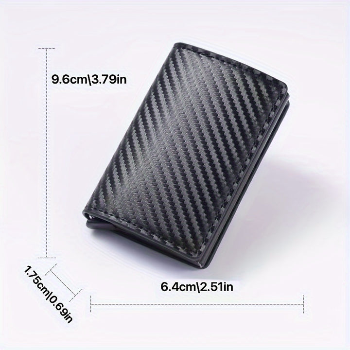 1pc Men's Minimalist Multi-Functional Anti-RFID Blocking Card Holder With 6 Card Slots, Protects ID & Credit Cards, Ideal Gift For Men