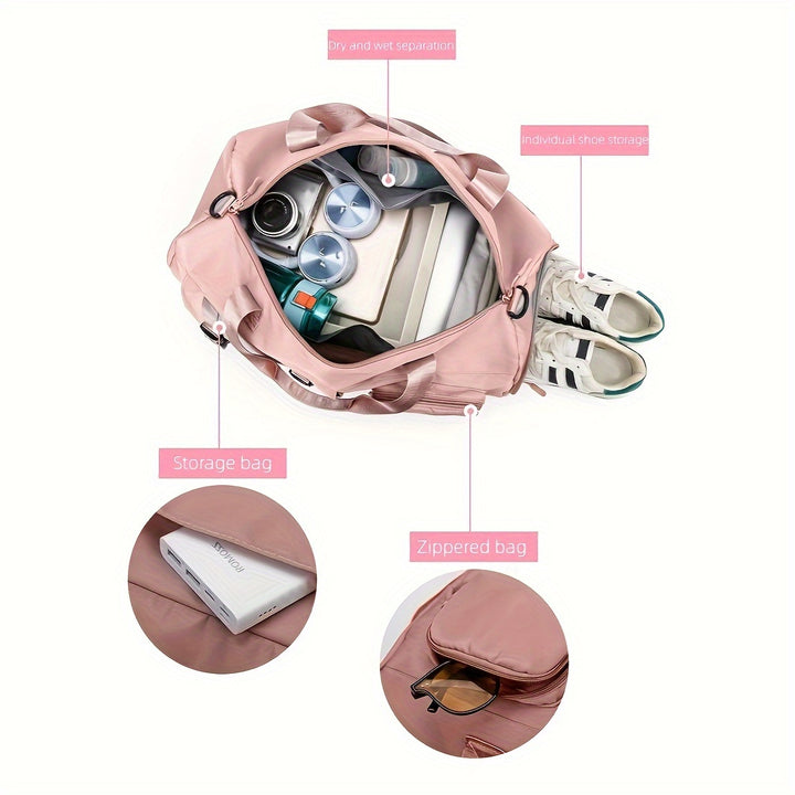 Luxurious Large Capacity Travel Duffle Bag - Ultra-Portable, Versatile Storage for Gym, Weekends & Overnight Trips - Hassle-Free Carry On Approved