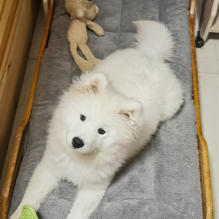 Lit pour animaux en peluche extra doux pour chiens, grande taille, réversible, confort toutes saisons, rempli de fibres de polyester, adapté aux races très petites à grandes jusqu'à 40 kg, forme rectangulaire.