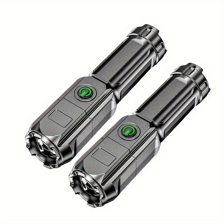 1pc Strong Light Zoom Flashlight Outdoor Multifunctional Portable Household Small Flashlight Telescopic Zoomable Lighting