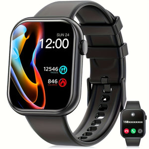 Smartwatch (Anrufe beantworten/tätigen), neueste 1,85 Zoll Smartwatch 2025, 100+ Sportmodi Sportuhr, Schrittzähler/Kalorien, mehrere Sportmodi, Smartwatch für Frauen und Männer für Android- und iPhone-Handys