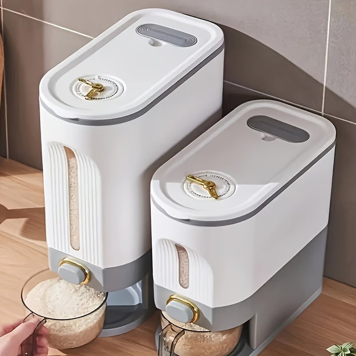 11/22-pound Large-capacity Rice Container Comes with A Measuring Cup And Time Markings, Perfect for Kitchen Organization And Pantry Storage Of Grains And Dry Foods