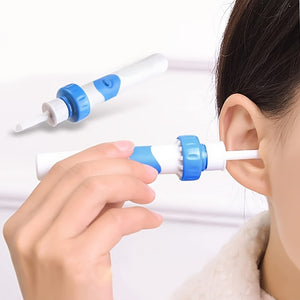 HB Nettoyeur d'oreille alimenté par batterie, outil d'élimination du cérumen avec pointe souple, dispositif d'aspiration de cérumen portable, accessoire de soin des oreilles sûr