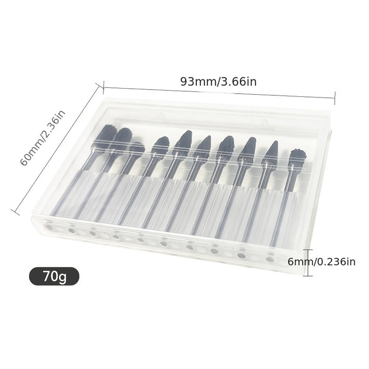 [Tungsten Carbide Burr] 10pcs Double Cut Tungsten Carbide Burr Set - Compatible with Dremel Rotary Tools, for Wood, Metal, Stone, Gemstone - Handheld & Welding Use, Assembly Required, Grinding Bits for Steel