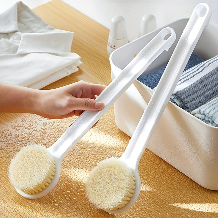 Long Handle Shower Brush with Exfoliating Scrubber for Body and Back - Massage and Exfoliate Skin in the Bathroom