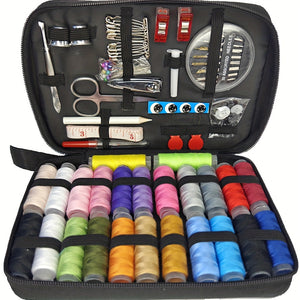 [BOBODE Sewing Kit] BOBODE 43/104pcs Sewing Kit - 24-Color Threads, Needle and Thread Kit for Small Fixes, Basic Mini Travel Sewing Kit for Emergency Repairs, Color: Black, No Printing
