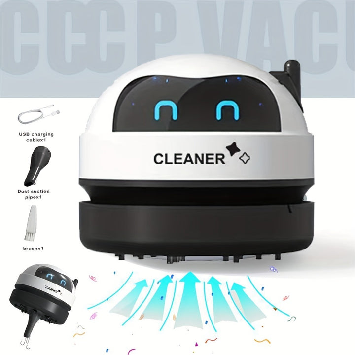 1pc Portable Desktop Cleaner, Mini Desktop Vacuum Cleaner, Portable Small USB Rechargeable Battery-powered Vacuum Cleaner, Quietly Pick Up Small Objects, Crumbs, Eraser Crumbs, And Flakes.