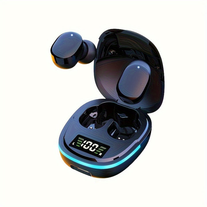 2024 Model Wireless Earbuds with LED Display, Touch Control, In-Ear TWS Design for Gaming & Sports, Compatible with iOS/Android - Sleek Metallic Charging Case Included, Earbuds Wireless