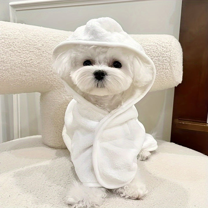 Quick Dry Soft Microfiber Pet Bathrobe - Ultra-Absorbent, All-Season Comfort for Small to Medium Dogs & Cats - Secure Hook-and-loop Fastener Closure