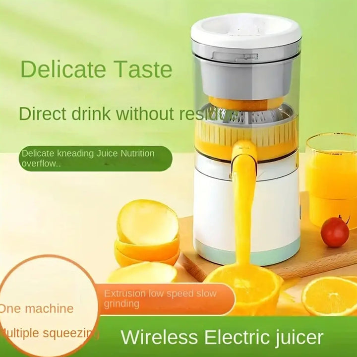 Portable Wireless Electric Juicer with a Capacity of 13.53 Ounces, USB Rechargeable, 1600Mah Lithium Battery, Push-Button Control, Non-Heating Food-Grade PP, Detachable Cup, Automatic Juice Separator, Suitable for Fresh Juice