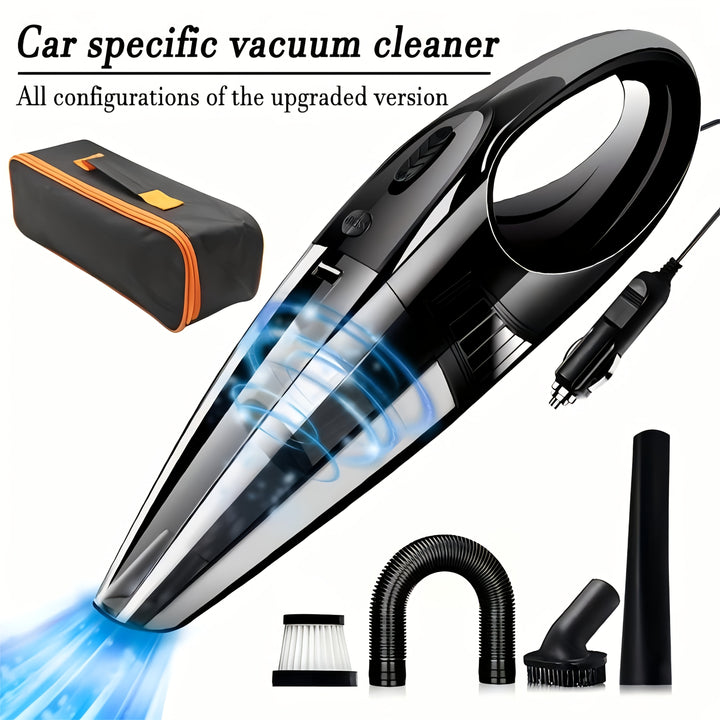 Super convenient portable vacuum cleaner with powerful suction and 12V high-power accessory kit, suitable for car dust removal and cleaning, can clean a lot of crevice dust, and is a good helper for home cleaning.