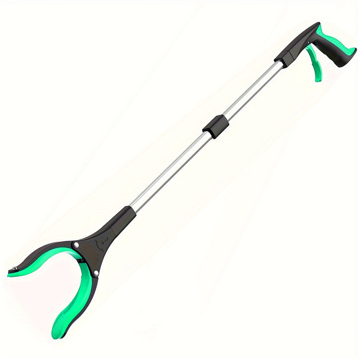 32" Folding Grabber Tool - Strong Magnetic Tip Lightweight Garbage Picker with 4" Wide Claw Mouth - Suitable for Elderly Use