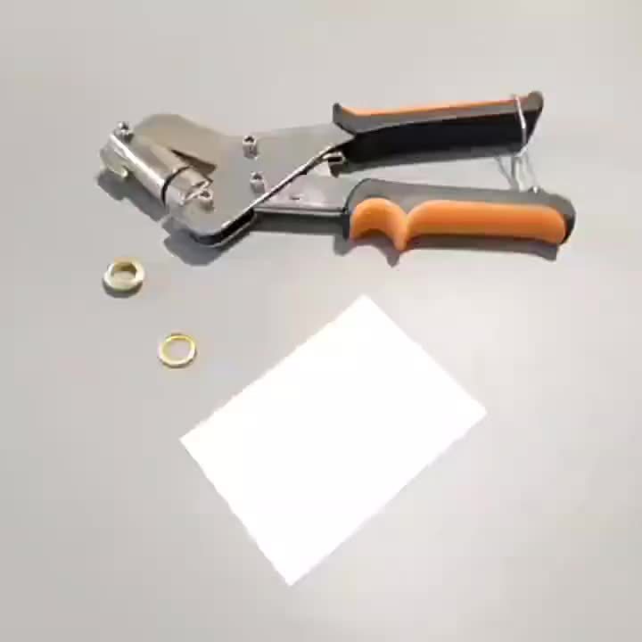 Complete Eyelet Punch Set with 200pcs 10mm Rings - Ideal for DIY Tarpaulin, Faux Leather & Waterproof Fabric Projects, Sewing & Crafting Essentials