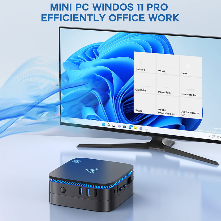 ACEMAGICIAN AK1PRO Mini PC Celeron N5105 2.9GHz 16GB RAM 512GB SSD M.2 Micro Desktop Computer 4K UHD WiFi Gigabit Ethernet, HDTVX 2 For Business Home Cinema W11