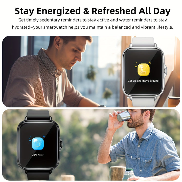 Multifunctional Sports Smart Watch For Men & Women, 1.83'' Full Touch Screen With Wireless Calling & Messaging, Pedometer, Fitness Tracker Smartwatch, for iPhone Android Cell Phones, Smartbands Fitness Watch For Women Men Fri