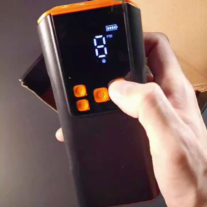 Portable Air Compressor - 150PSI Tire Inflator with Pressure Gauge, High-Capacity, 3X Faster for Cars, Bikes, Motorcycle Tires