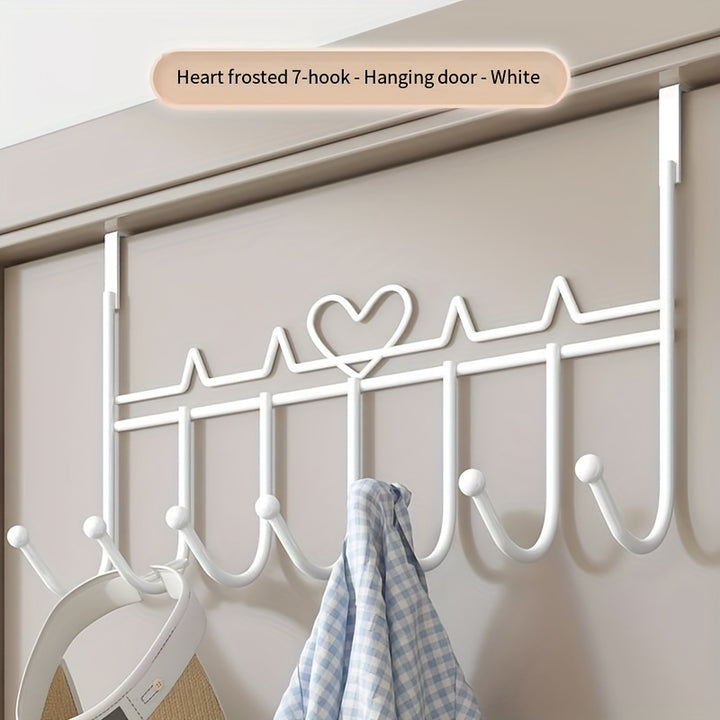 [Multi-Purpose Hook Rack Organizer] Contemporary Wall Mounted Hook Rack, Painted Finish, Multi-Purpose Organizer for Home and Office Use