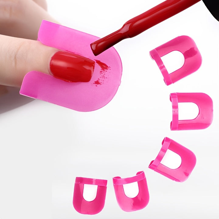 26 Pcs 10 Sizes U Curve Shape Nail Protector, Nail Polish Spill Proof Protector Tools, Nail Art Tools