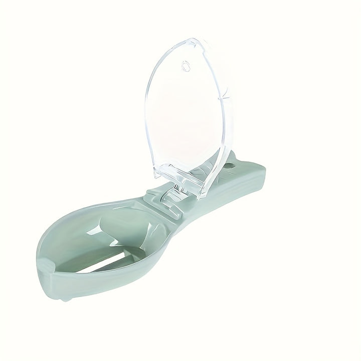 1pc Plastic Fish Scale Remover, Convenient Easy-to-Use Fish Scale Scraper with Storage Box, for Home Kitchen Seafood Processing Tool