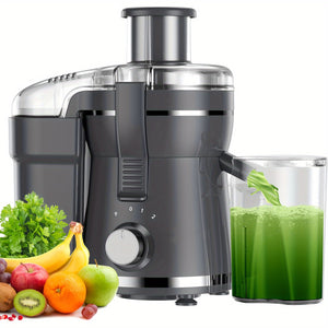 [Juicer Centrífugo Poderoso de 500W] Máquina de Juicer Centrífugo Poderoso de 500W - Boca Larga para Fácil Extração de Frutas e Vegetais, Fácil Limpeza, Aço Inoxidável, Livre de BPA, Lavável na Máquina de Lavar Louça, Design que Economiza Espaço, Perf