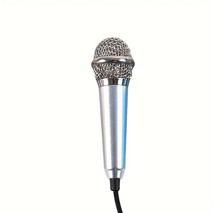 Capacitive Mini Microphone, 3.5mm Jack, Portable Singing Mic for Voice Recording, Interview, Karaoke, Gaming, Video Conferencing, Streaming, Compatible with Phone, Computer, Laptop, Notebook, Tablet - No Battery, No Wireless