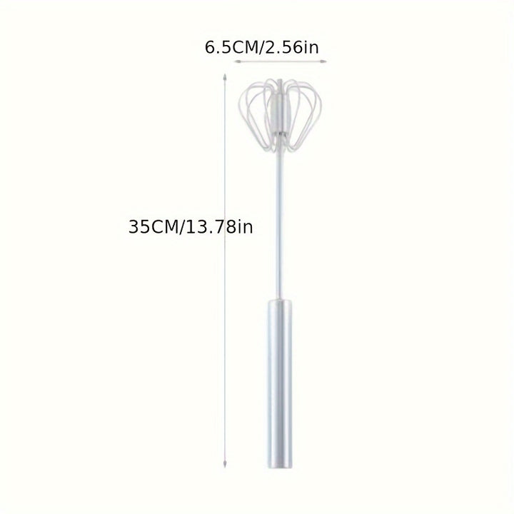 1pc Multifunctional Stainless Steel Whisk & Milk Frother, Home Baking Tools, Cream Egg Hand Blender, Household Push Blender Blender - Egg Whisk, Milk Frother, Hand Push Blender Blender Multi-Tool Eid Al-Adha Mubarak