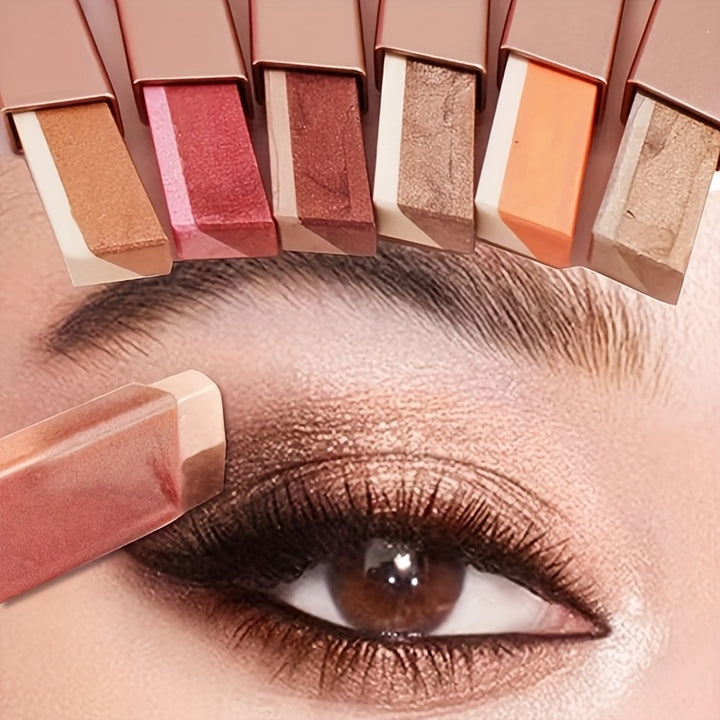 Lazy Eyeshadow Two Tone Gradient Glitter Eyeshadow Stick Waterproof Long Lasting Eye Makeup For Daily For Music Festival