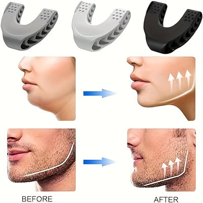 1pc Unisex Facial Jawline Exerciser, Silicone Chewing Equipment For Face Care, Jaw Strengthen, Jawline Chin Lips And Cheekbones Exercise