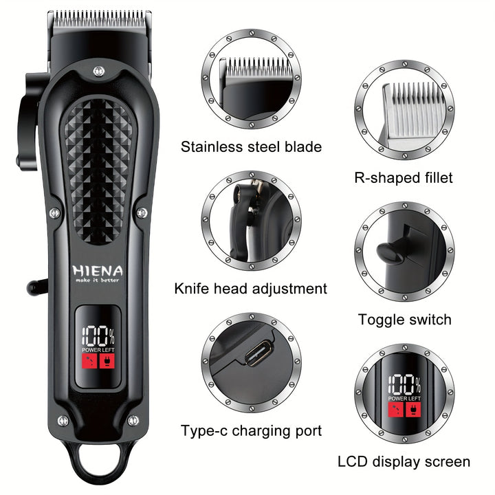 Professional Barber Hair Clipper Rechargeable Electric Cutting Machine Beard Trimmer Shaver Razor For Men Cutter