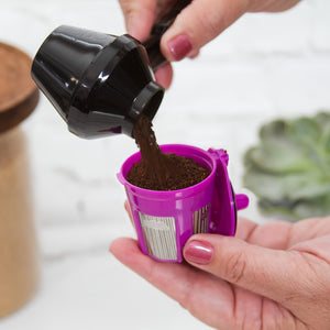 Coffee Scooper & Funnel for Reusable K Cup Refillable Coffee Pods, 2 Tablespoon Capacity