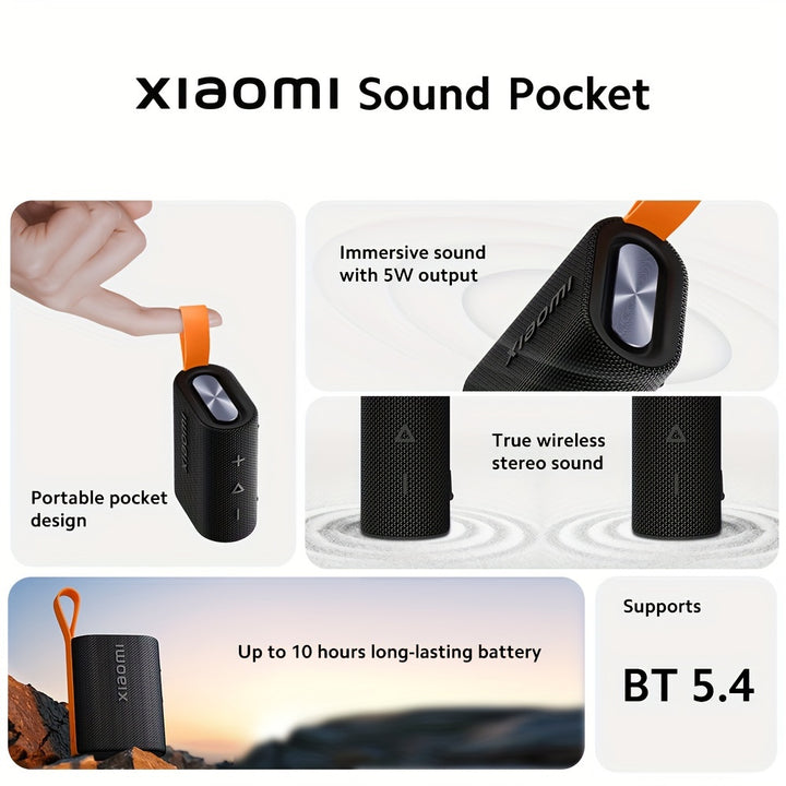 Xiaomi Sound Pocket 5W Kabellose kabellose Lautsprecher Tragbar 10 Stunden Wiedergabezeit