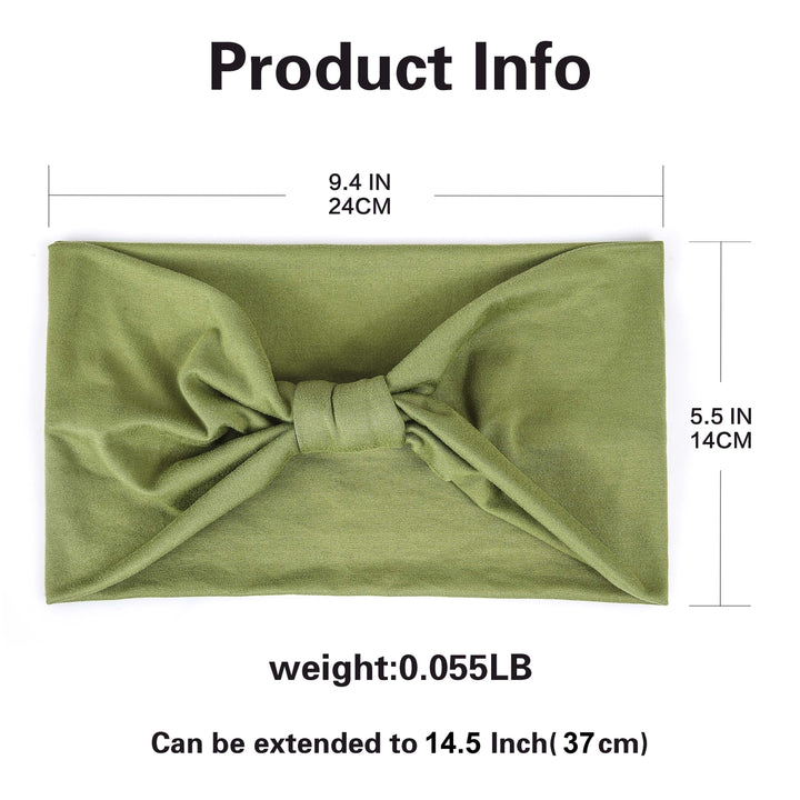 Wide Headbands For Women Non Slip Soft Elastic Hair Bands Yoga Running Sports Workout Gym Head Wraps, Knotted Cloth African Turbans Bandana