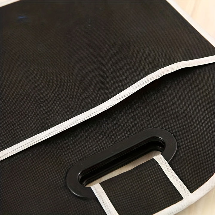 Foldable Black Car Trunk Cargo Storage Bag, Storage Box For Car And Trunk