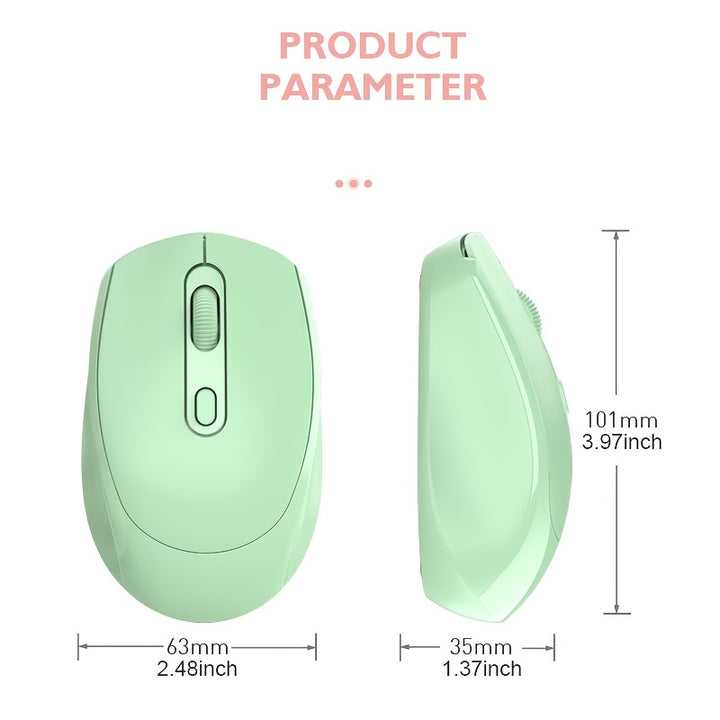 [Ambidextrous Wireless Mouse Design] [1pc Ergonomic Wireless Mouse] Ergonomic Wireless Mouse with USB Receiver, Ambidextrous Design, Silent Click, Durable Plastic, Non-rechargeable, with No Battery Included for Laptop/Desktop