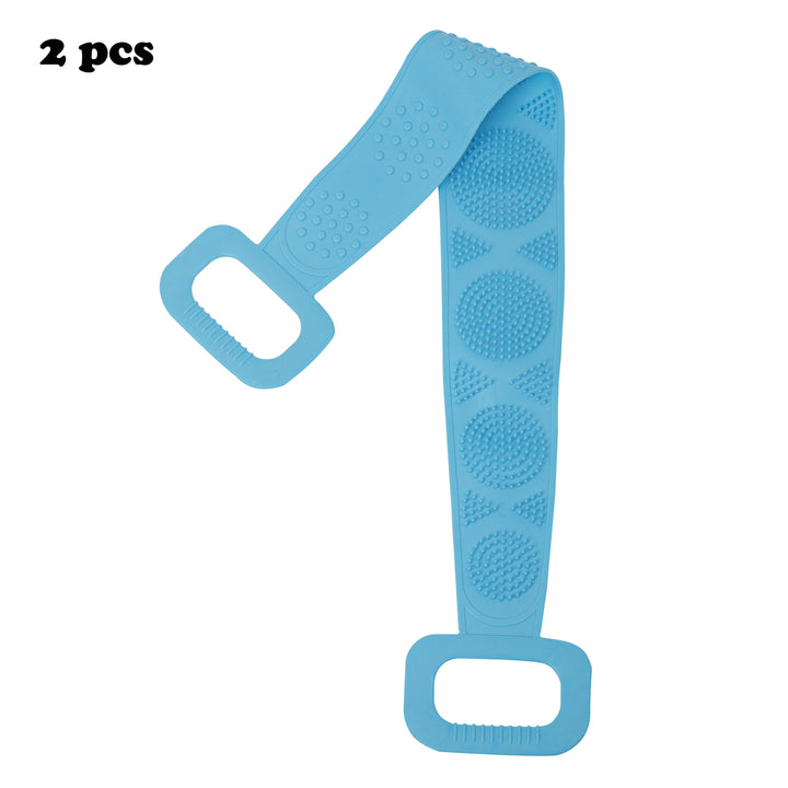 Silicone Body Scrubber Bath Brush, Exfoliating Shower Brush Bath Belt With Extra Long Strip And Handle For Easy Back Exfoliating, Rubbing Mud & Ash From Body Back, Skin-friendly, Soft And Comfortable