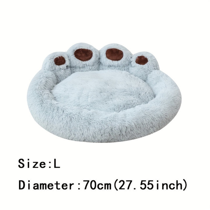 [Long Warm Soft Plush Cat Bed] Soft Long Plush Cat kennel dog kennel winter warm pet bed Cat Bed Cat Mat Animals Sleeping Sofa Christmas Gift