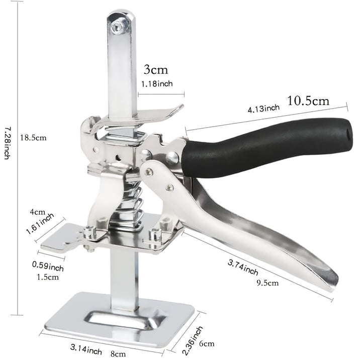 2pcs NewShark Adjustable Height Arm Tool Lift – Multi-Function Wall Tile Locator & Cabinet Jack Board Lifter with Black Foam Grip Handles, Labor-Saving Device for Door Panels & Heavy Objects