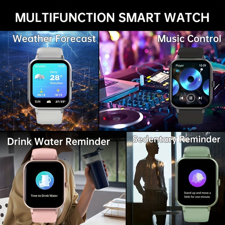 [Full Touch Screen] Smartwatch | 1.83" Full Touch Screen | Text & Call Functions, 100+ Sports Modes, Pedometer, Calorie Counter | Compatible With Android & IOS