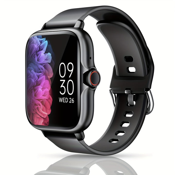 Montre de sport intelligente, écran tactile complet de 1,83'' avec messages, réponse et appel, surveillance du sommeil, podomètre sportif, alertes d'information, pour iPhone et téléphones Android, montre de fitness pour femmes, hommes et amis.