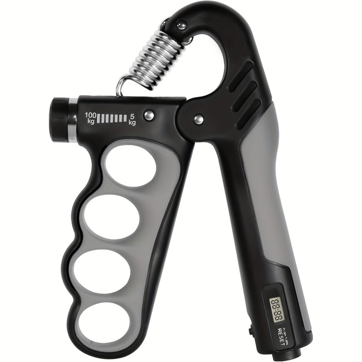 1pc Adjustable Forearm Grip Strength Trainer - Grip Strengtheners with Digital Counter for Five Fingers, 11-220 Ibs Resistance, Ergonomic Design for Hand Strengthening and Rehabilitation