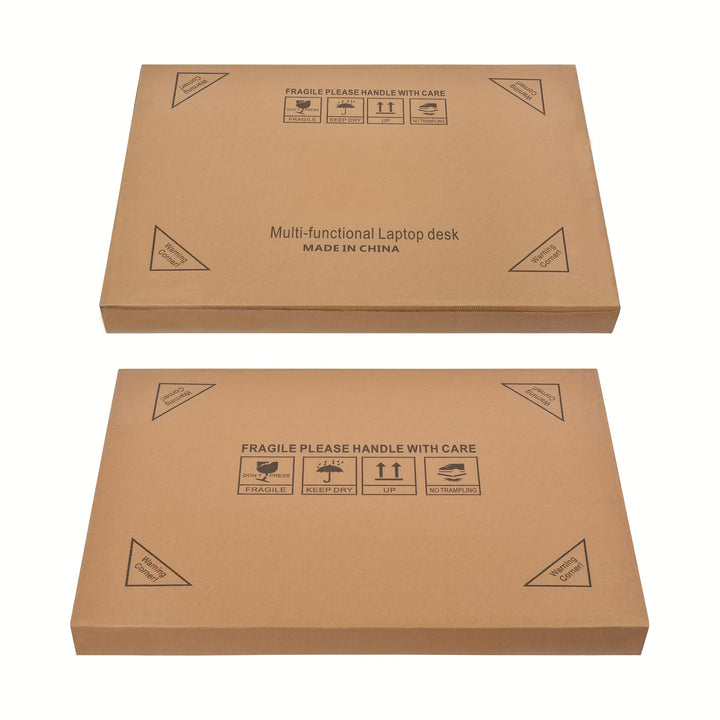 Portable Foldable Laptop Bed Desk Tray with Cup Holder & Drawer - Hardwood & Metal Construction, Large Lap Table for Reading, Writing & Studying - Ideal for Bed, Sofa, Couch - No Assembly Required, Laptop Table for Bed