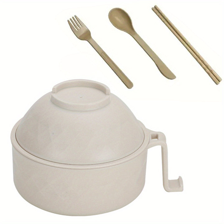 1set Ramen Bowl Set, Microwave Ramen Cooker Instant Noodles Bowl With Chopsticks, Rapid Ramen Noodles For College Dorm Room Essentials Dishwasher Safe Microwave Safe Student Bento Box, Instant Noodles Bowl With Chopsticks, Ra