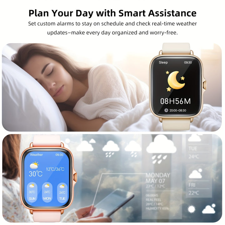 Multifunctional Sports Smart Watch For Men & Women, 1.83'' Full Touch Screen With Wireless Calling & Messaging, Pedometer, Fitness Tracker Smartwatch, for iPhone Android Cell Phones, Smartbands Fitness Watch For Women Men Fri