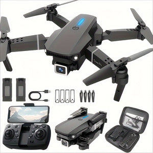 [Dual Cameras Foldable Drone] 2 Batteries Foldable RC Drones With Dual Cameras, Brushless Motors, Optical Flow Positioning, Smart Follow, Indoor And Outdoor Discount Drones, Beginner Gift, Easter Gifts, 1 Battery