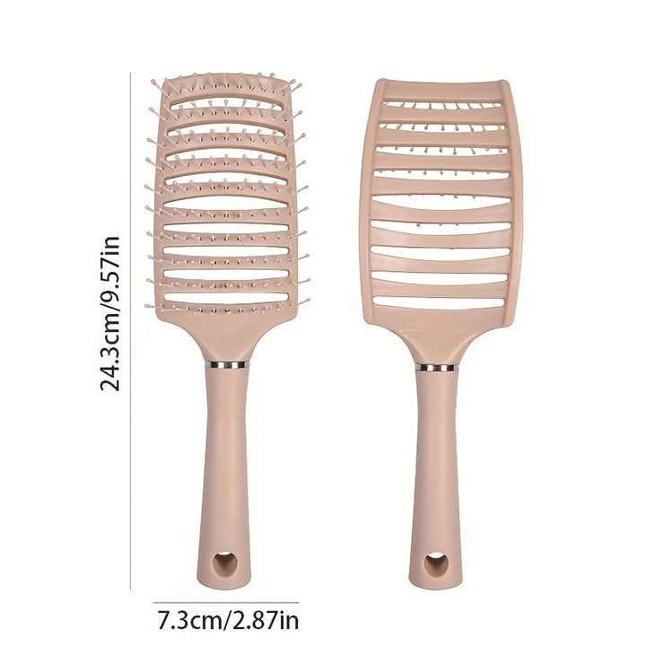 1pc ProDetangle Hair Brush - Effortless Detangling for Long, Thick, Curly, Tangled, Wet, and Dry Hair with Vented Design for Reduced Breakage and Frizz